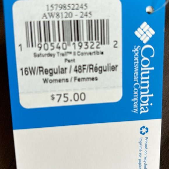 Columbia women’s pants. Sz 16. - Picture 3 of 4